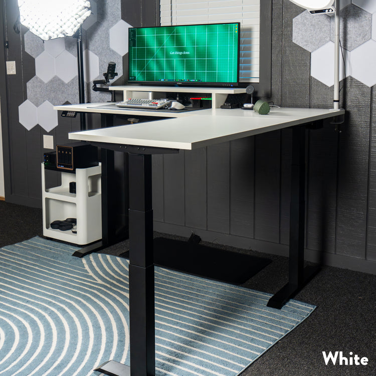 Desky L-Shape Laminate Sit Stand Desk