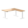 rubberwood l-shaped desk