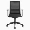 Ergonomic low back mesh chair in black - Desky