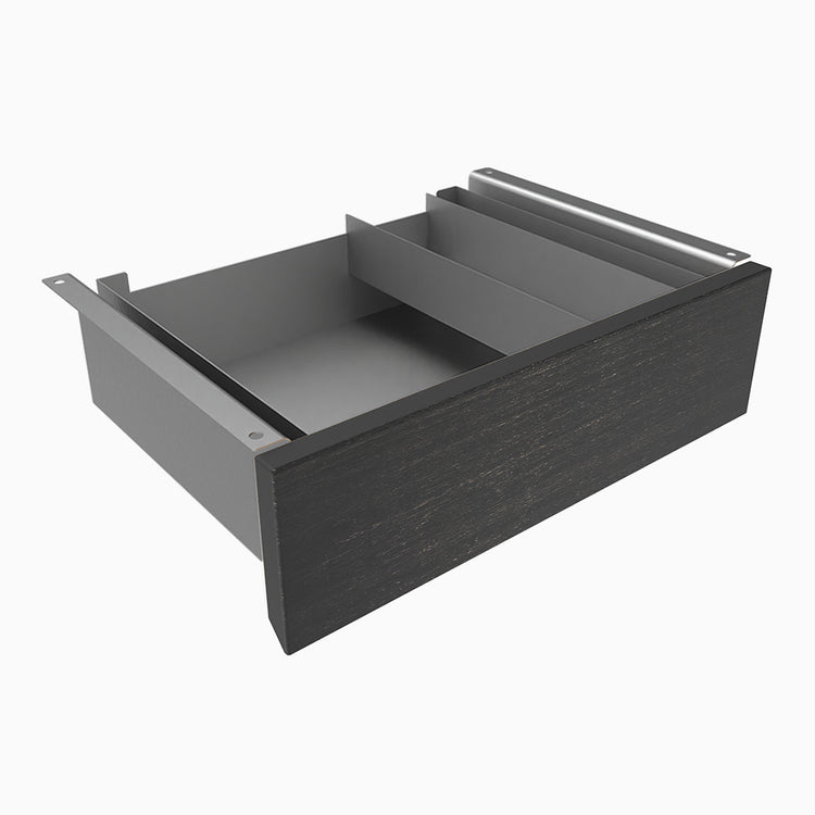 Desky Minimal Under Desk Drawer-Space grey - Dark Bamboo - Desky Canada