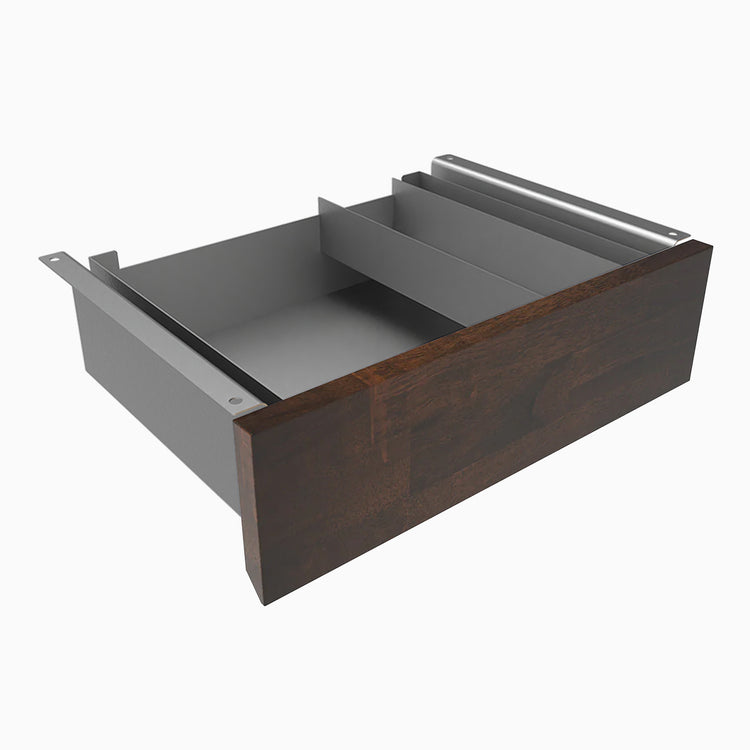 Desky Minimal Under Desk Drawer-Space grey - Rubberwood Dark Walnut Canada