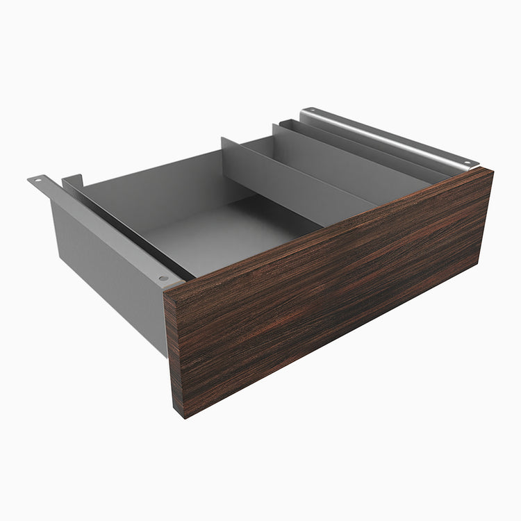 Desky Minimal Under Desk Drawer-space grey -Melamine jarrah  - Desky Canada