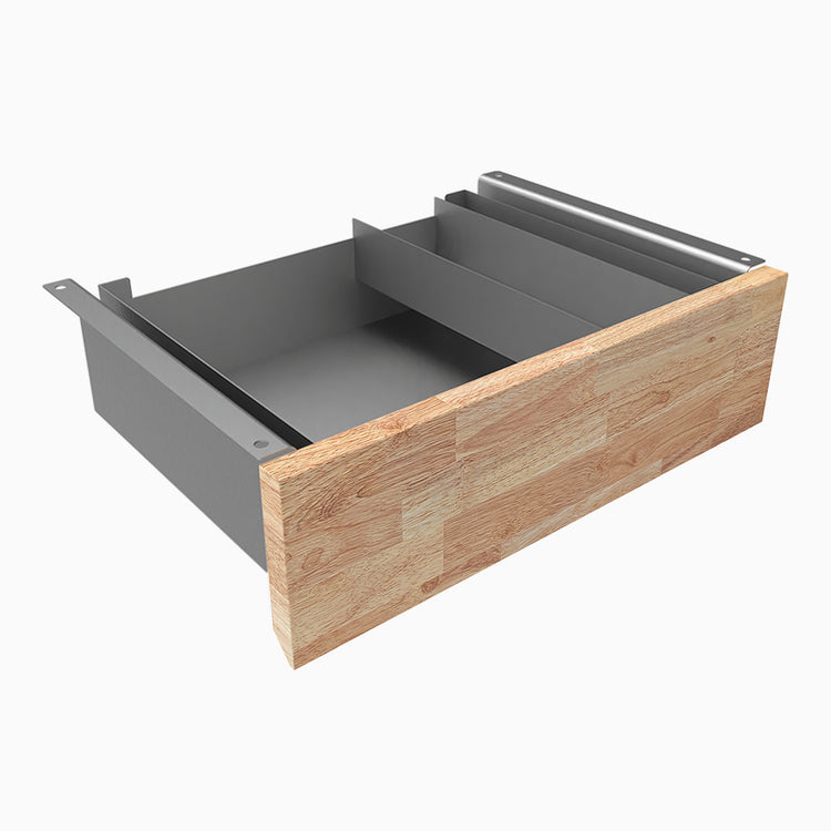 Desky Minimal Under Desk Drawer- Space grey - Rubberwood Natural - Desky Canada