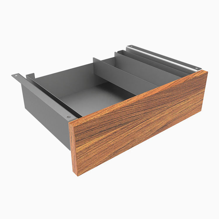 Desky Minimal Under Desk Drawer-space grey -Melamine prime oak - Desky Canada