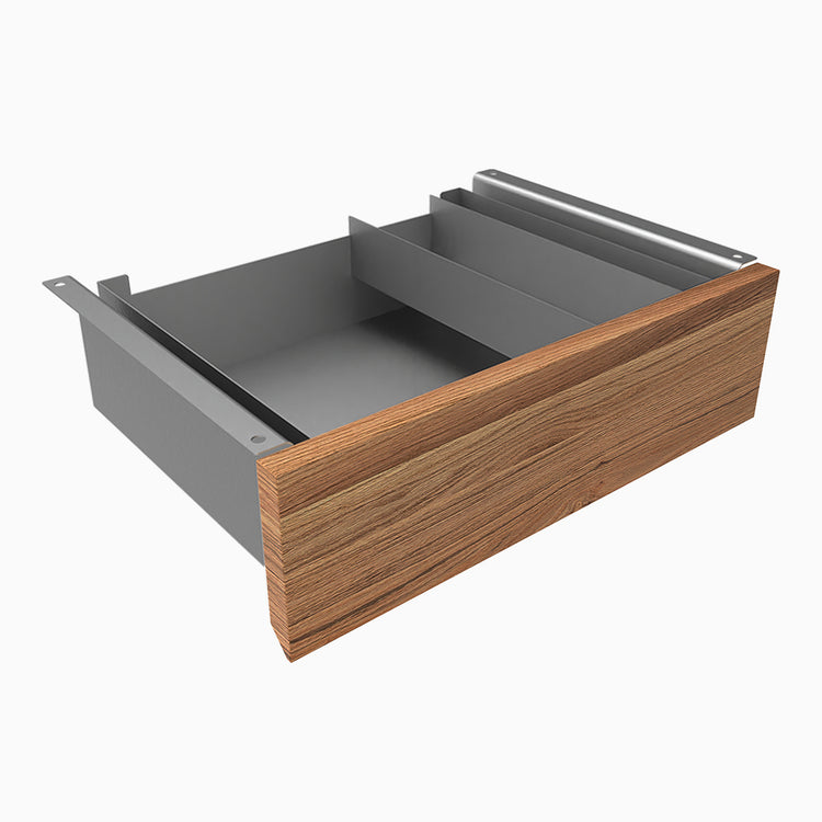 Desky Minimal Under Desk Drawer-space grey - Hardwood Red oak - Desky Canada