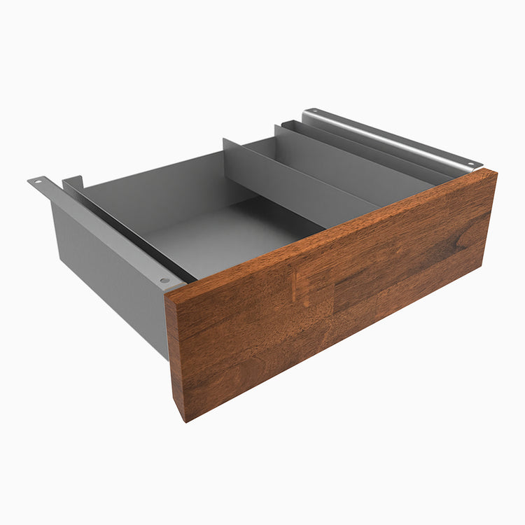 Desky Minimal Under Desk Drawer- Spae grey - Rubberwood Red Walnut Canada