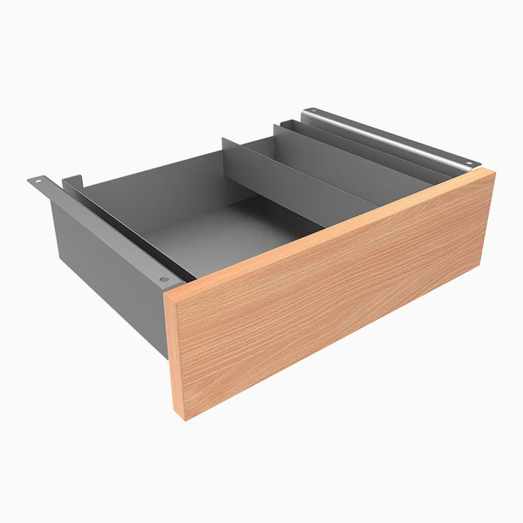 Desky Minimal Under Desk Drawer-space grey -Melamine select beech - Desky Canada