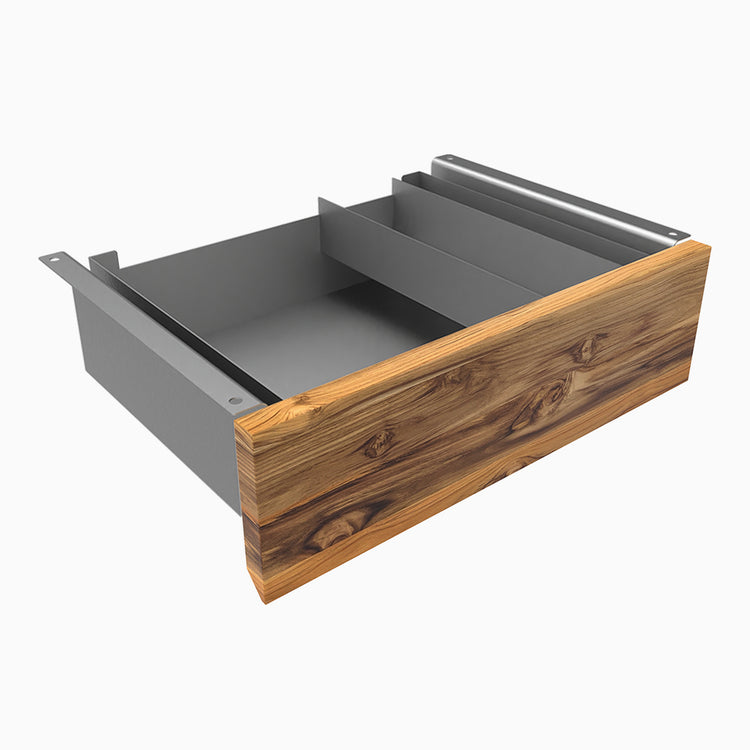 Desky Minimal Under Desk Drawer-Space grey - Hardwood Teak - Desky Canada