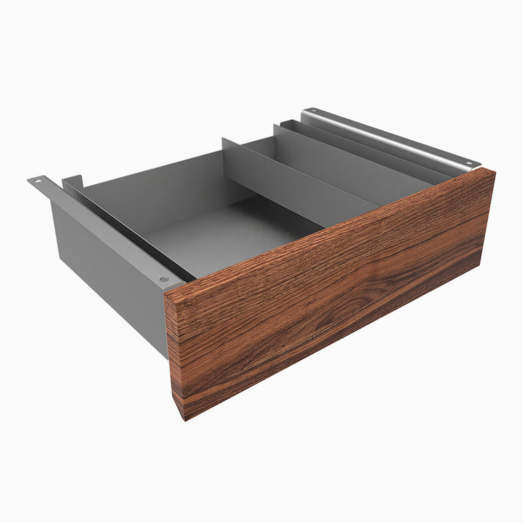 Desky Minimal Under Desk Drawer-Space grey - Hardwood Walnut - Desky Canada