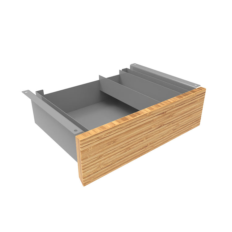 Desky Minimal Under Desk Drawer-Grey - Bamboo - Desky Canada