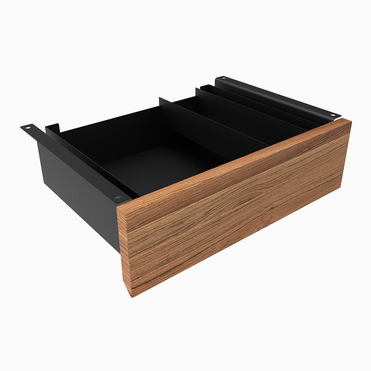 Desky Minimal Under Desk Drawer-Black - Hardwood Red oak - Desky Canada