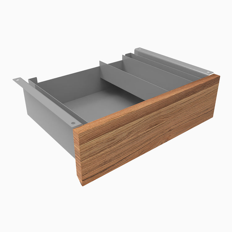 Desky Minimal Under Desk Drawer-grey - Hardwood Red oak - Desky Canada