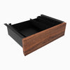 Desky Minimal Under Desk Drawer-Black - Hardwood Walnut - Desky Canada