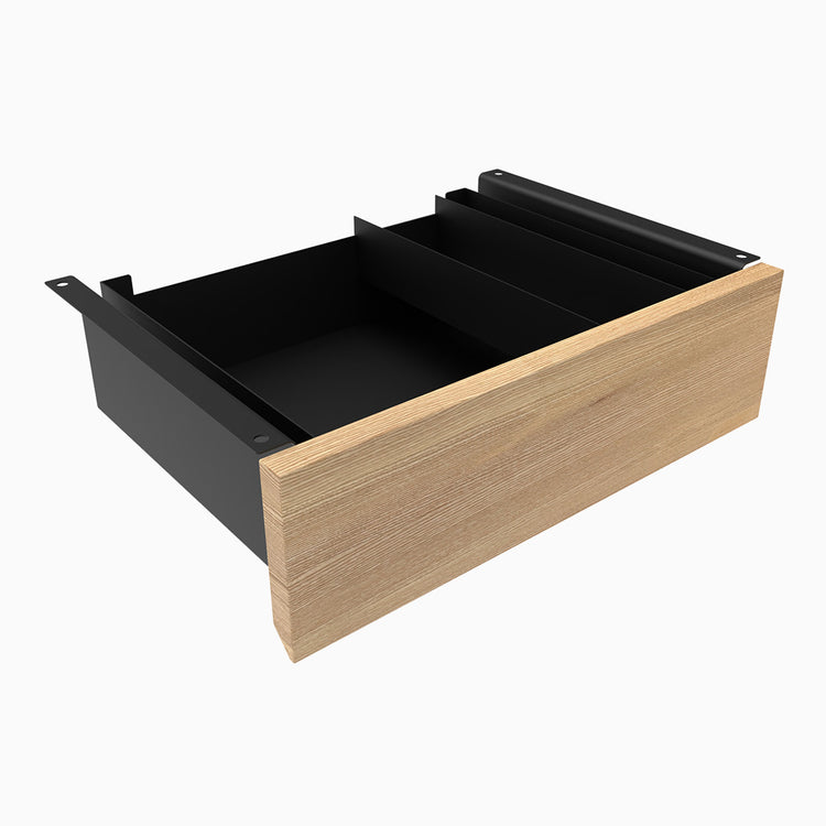 Desky Minimal Under Desk Drawer-Black - Hardwood White ash - Desky Canada