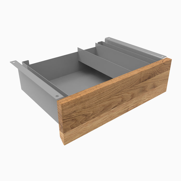 Desky Minimal Under Desk Drawer-Grey - Hardwood White oak - Desky Canada