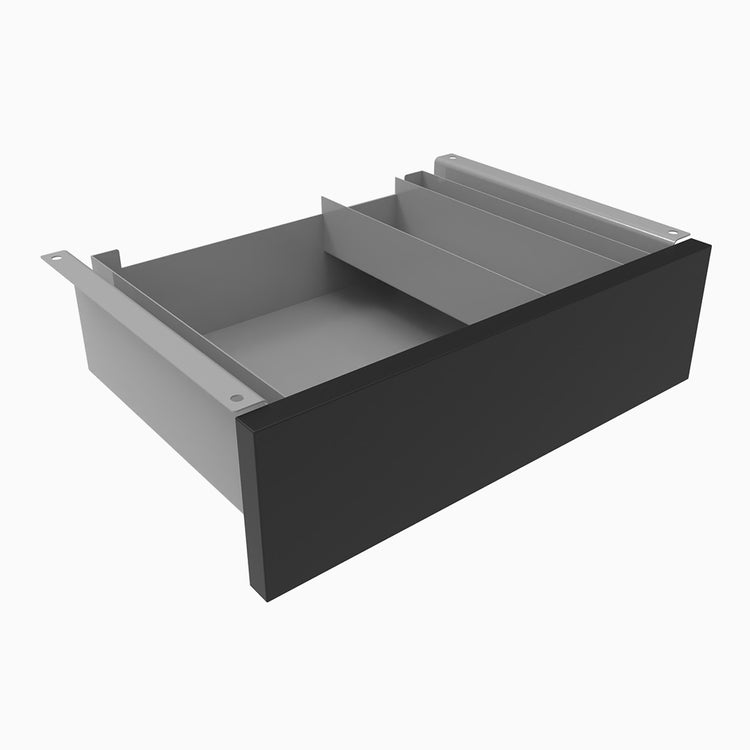 Desky Minimal Under Desk Drawer-Grey -Melamine black- Desky Canada