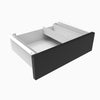 Desky Minimal Under Desk Drawer-White -Melamine black- Desky Canada