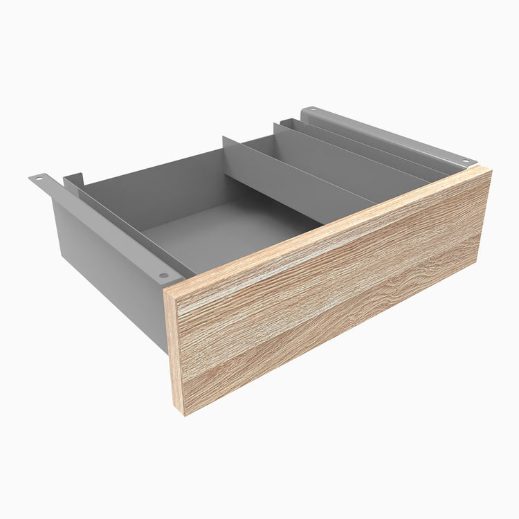 Desky Minimal Under Desk Drawer-grey -Melamine classic oak - Desky Canada