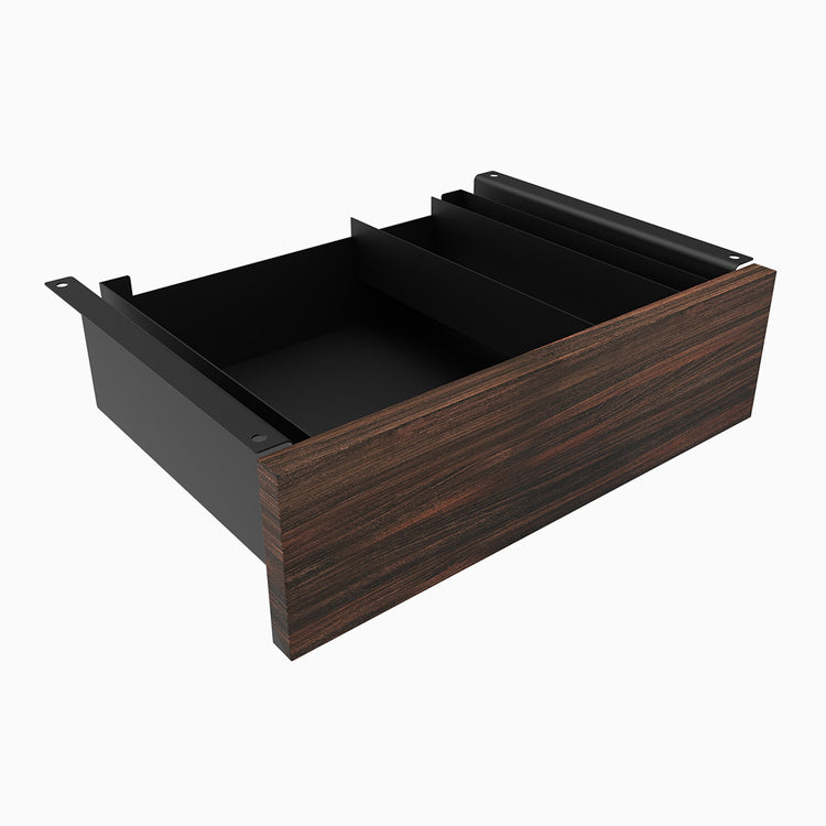 Desky Minimal Under Desk Drawer-Black -Melamine jarrah  - Desky Canada