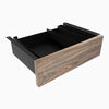 Desky Minimal Under Desk Drawer-Black -Melamine natural walnut - Desky Canada