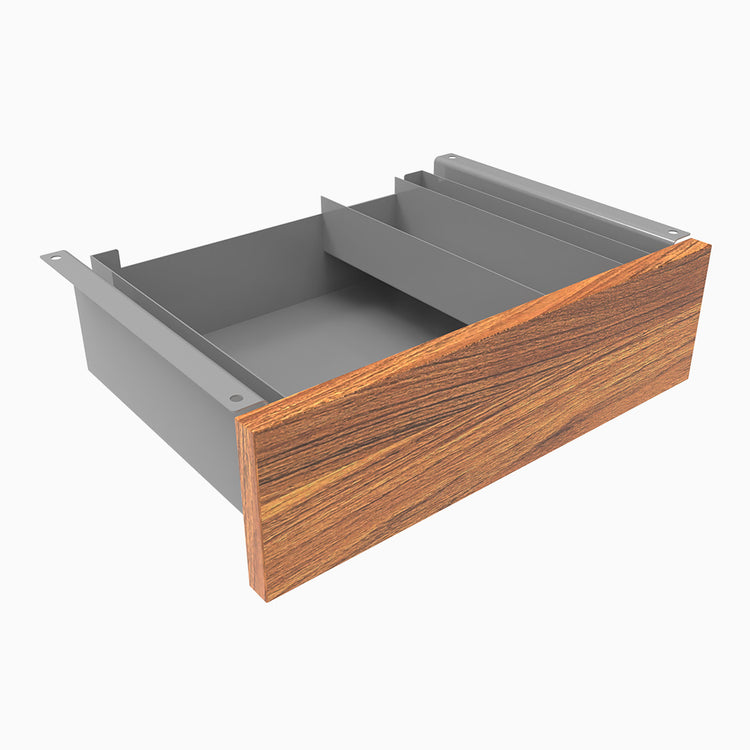 Desky Minimal Under Desk Drawer-grey -Melamine prime oak - Desky Canada