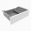 Desky Minimal Under Desk Drawer-Grey -Melamine white - Desky Canada