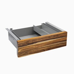 Desky Minimal Under Desk Drawer, Pheasantwood Hardwood desktop, Grey frame