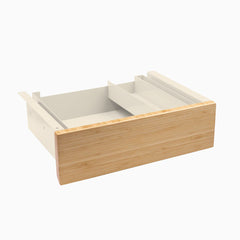 Desky Minimal Under Desk Drawer, Bamboo desktop, Wheat frame