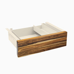 Desky Minimal Under Desk Drawer, Pheasantwood Hardwood desktop, Wheat frame