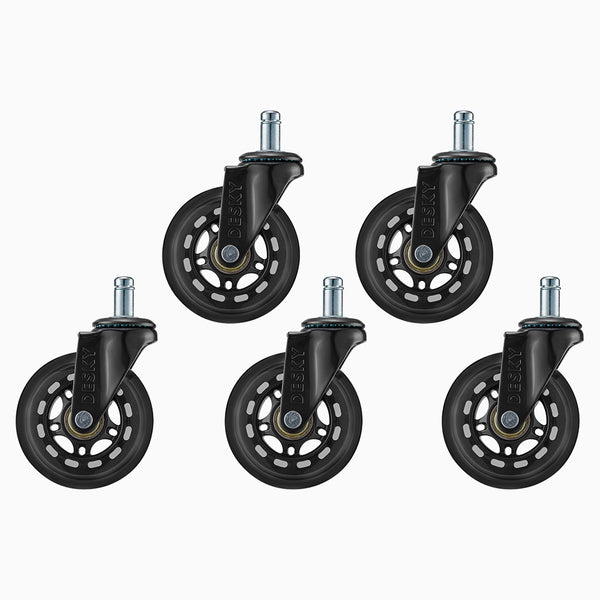 Desky Office Chair Caster Wheels in Black
