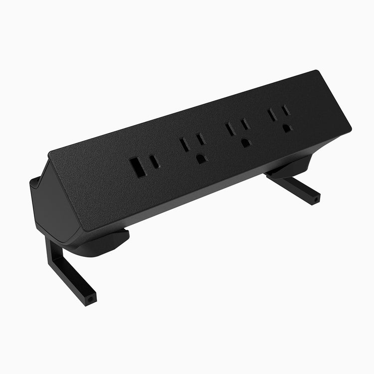 Desky On Desk Power Rail-Black-Connecting Junction - Desky Canada