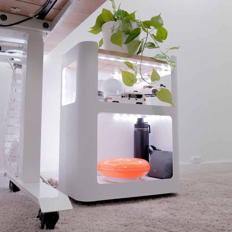 Pedestal Minimal Mobile Open Desky