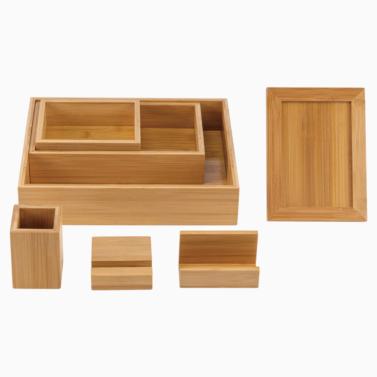 Bamboo complete set of organizers