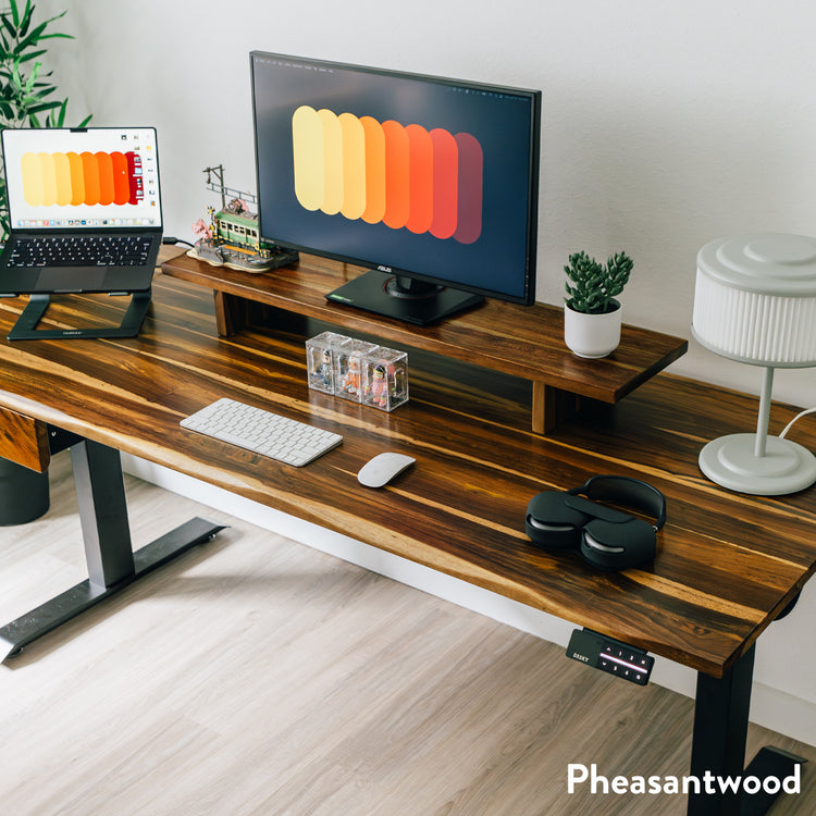 Desky Dual Hardwood Sit Stand Desk