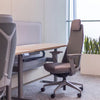 Desky Pinnacle Executive Office Chair in light grey in office setting