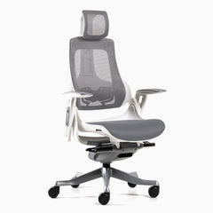 Stylish white ergonomic chair - Desky
