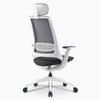 Desky Pulse supportive desk chair in white with headrest