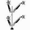 Quad monitor arm in silver - Desky