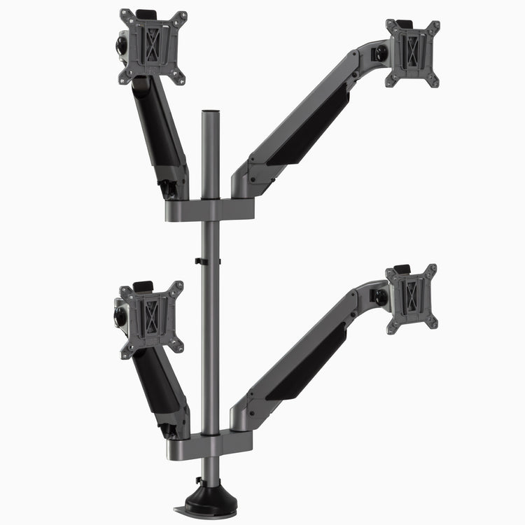 Quad monitor arm in space grey - Desky