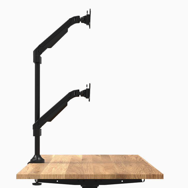 Black quad monitor arm 