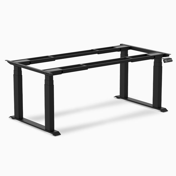 Desky quad sit stand desk frame in black