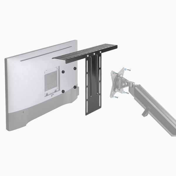 Screen caddy shelf installation medium size