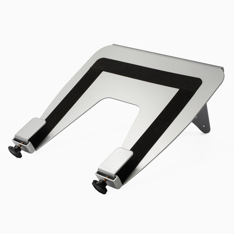Universal laptop mount for arm in silver