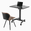 Compact single sit stand pedestal desk