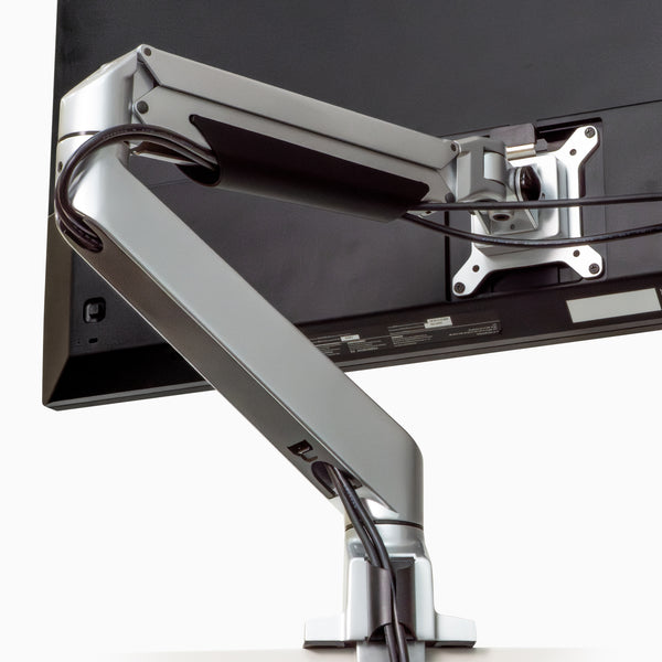 Single monitor arm with cable management
