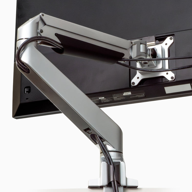 Single monitor arm with cable management