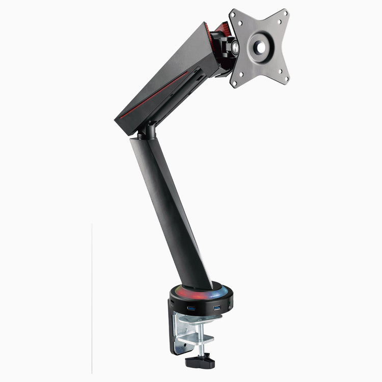 LED gmaing arm in black - Desky canada