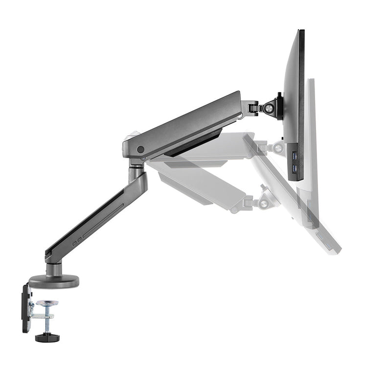 Desky Single LED Monitor Arm Space Grey -Desky®