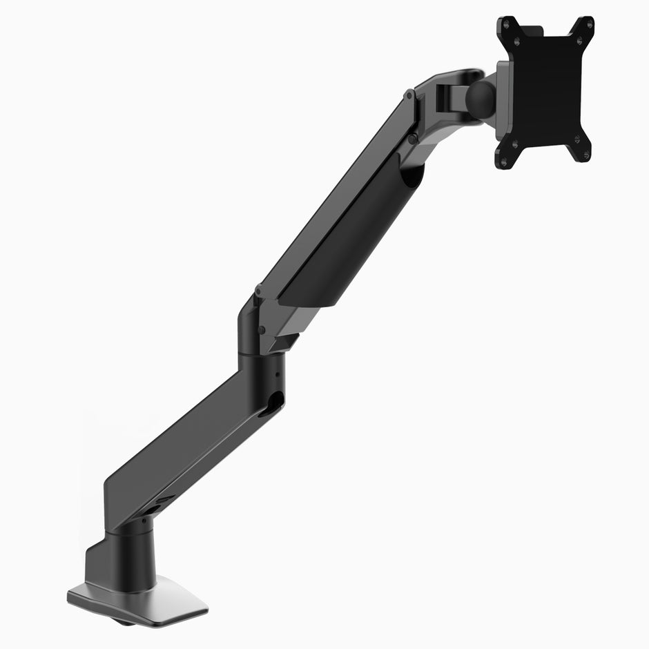 Bras De Moniteur Simple Gaz - Support Écran 17-57", 27 Kg, VESA 75/100, Réglage Hauteur/Pivot, USB A/C - 4