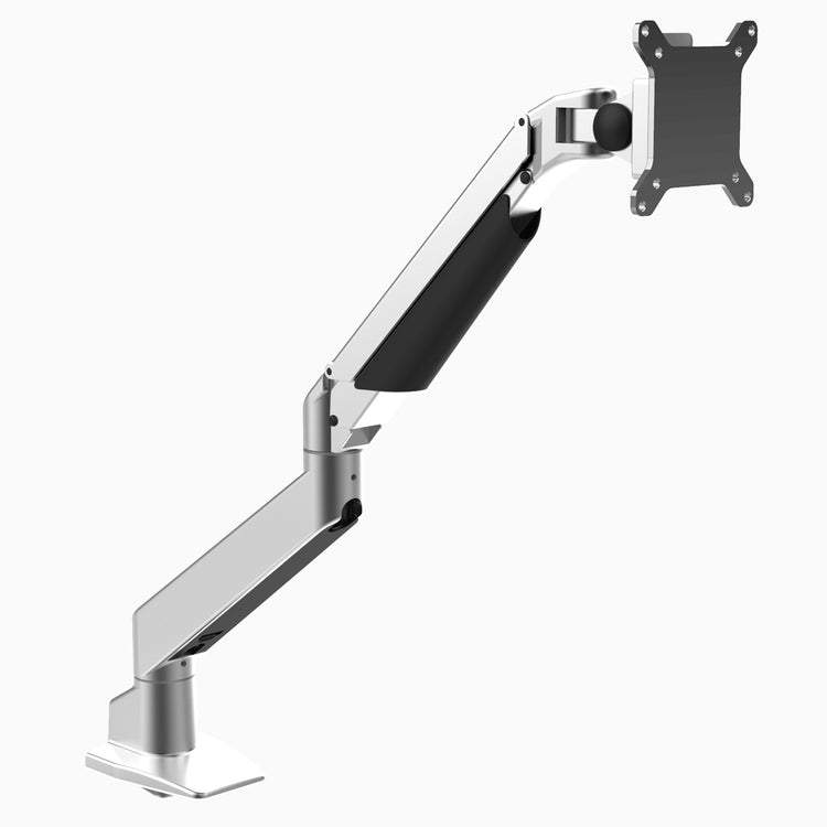 Desky 24 lbs heavy duty single monitor arm - silver